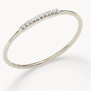Kendra Scott Mila 14k White Gold Band Ring in White Diamond
